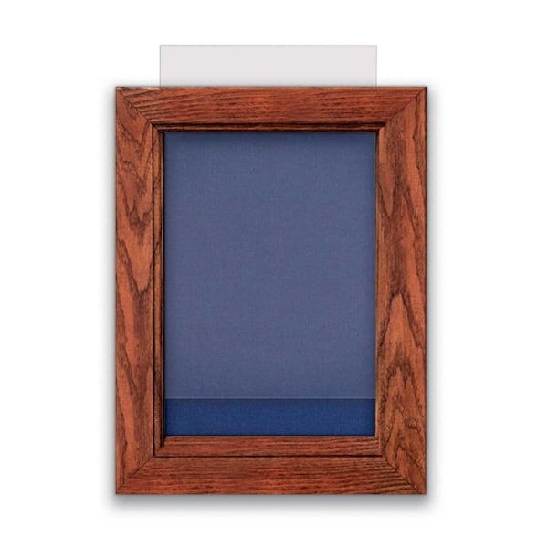 Indoor Enclosed Combo Board, 72"x36", Black Frame/Black & Forbo